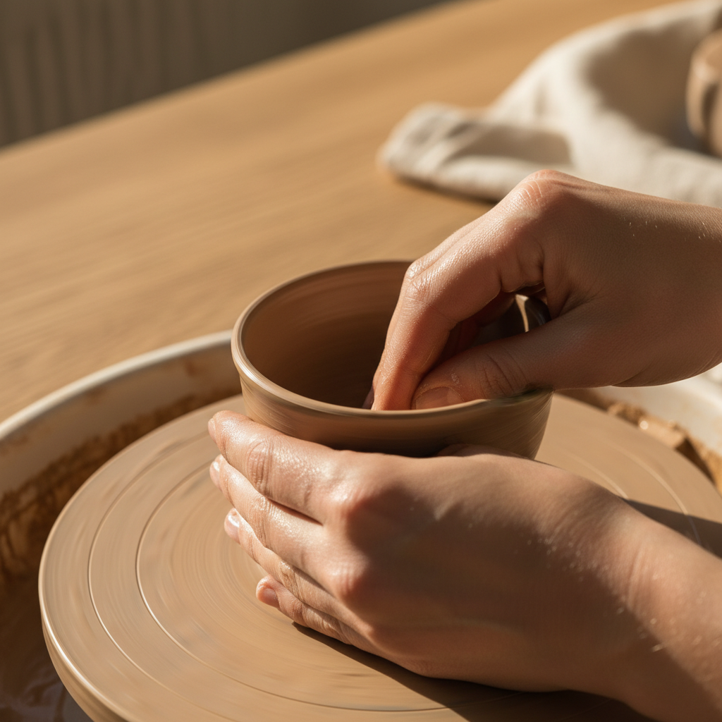 hands at work demonstrating small business craftsmanship, close-up shot