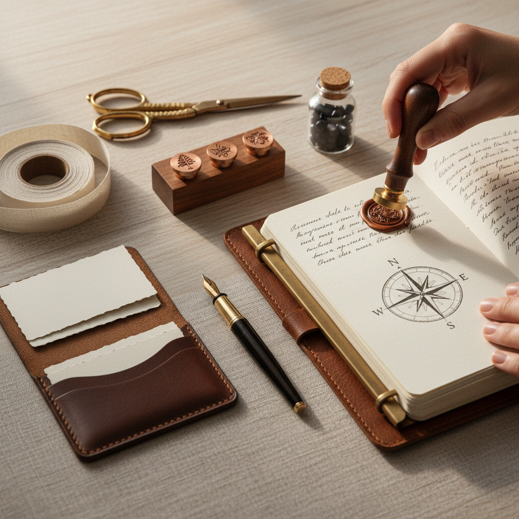 tools of the trade for small business arranged flat lay